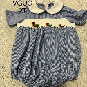 Blue Checkered Kids Bodysuit